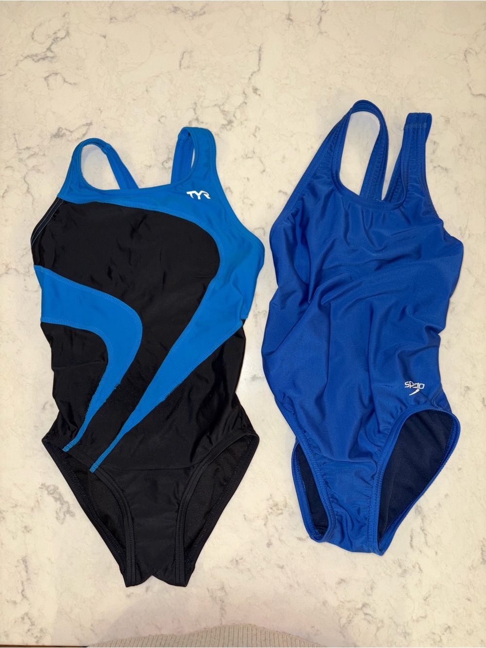 TYR and Speedo Girls’ size 24 swim suits
